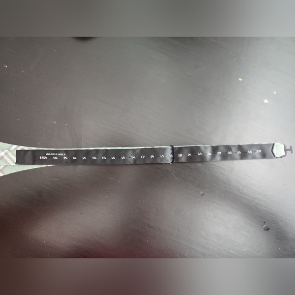 Sage Green and White and Gray Bow Tie - Picture 4 of 4